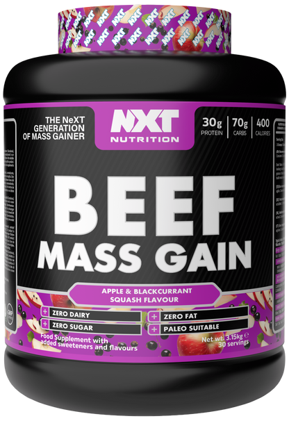 NXT Nutrition Beef Mass Gain 3.15kg Apple & Blackcurrant packshot