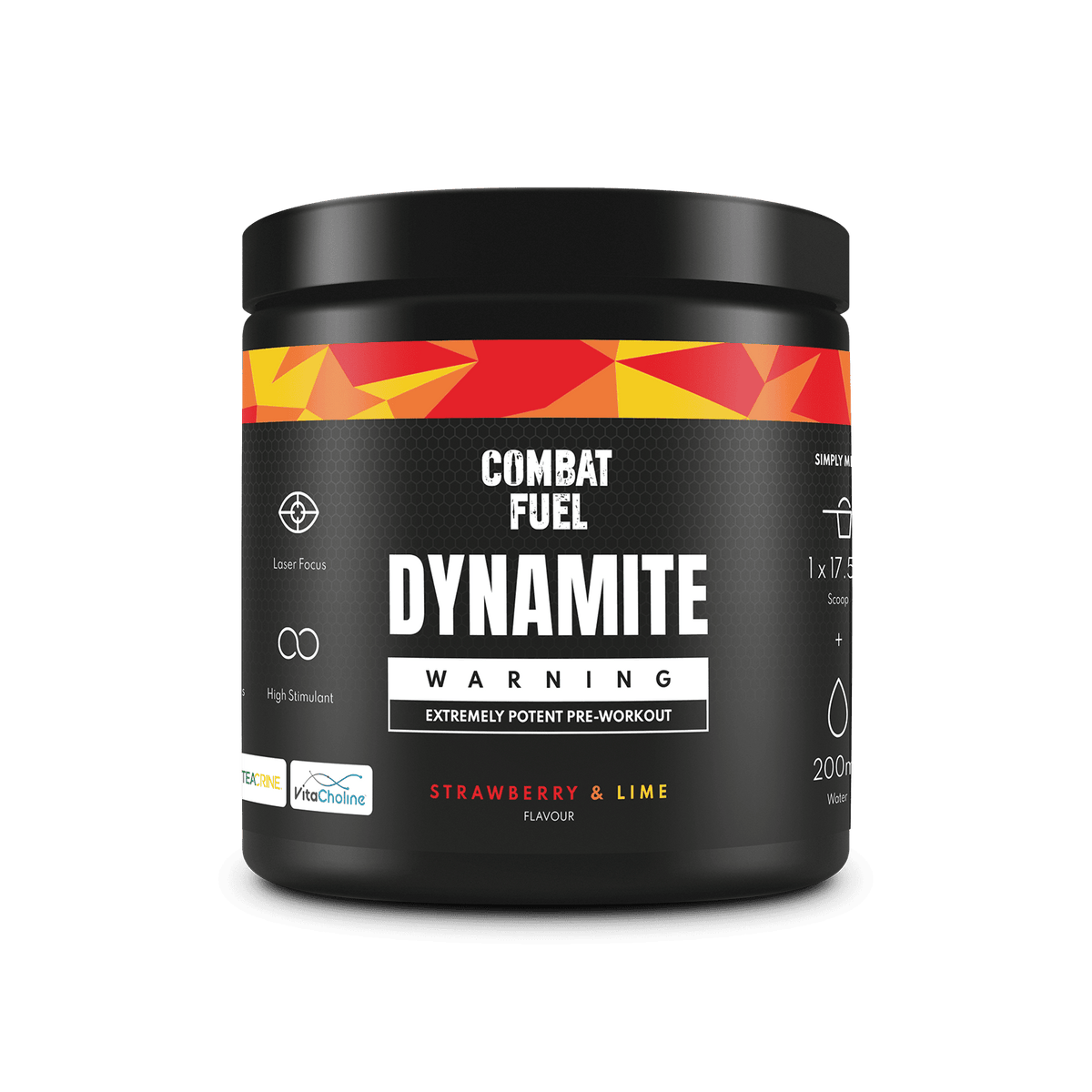 Combat Fuel Dynamite Pre-Workout 350g - Strawberry & Lime