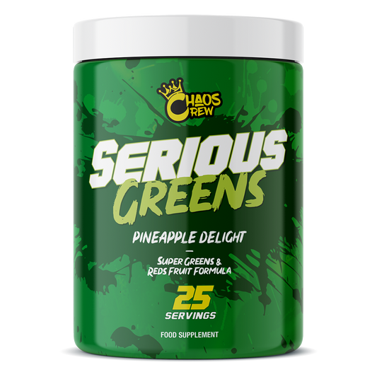 Chaos Crew Serious Greens 292g - Pineapple Delight product packaging