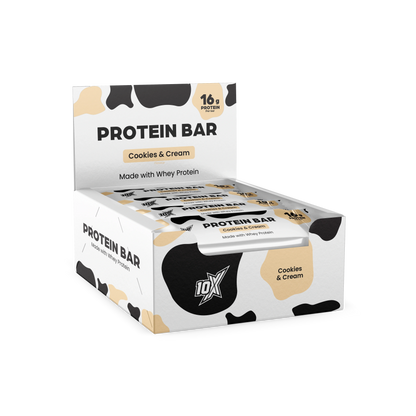 10X Athletic 10X Protein Bar 12x55g Cookie & Cream packshot