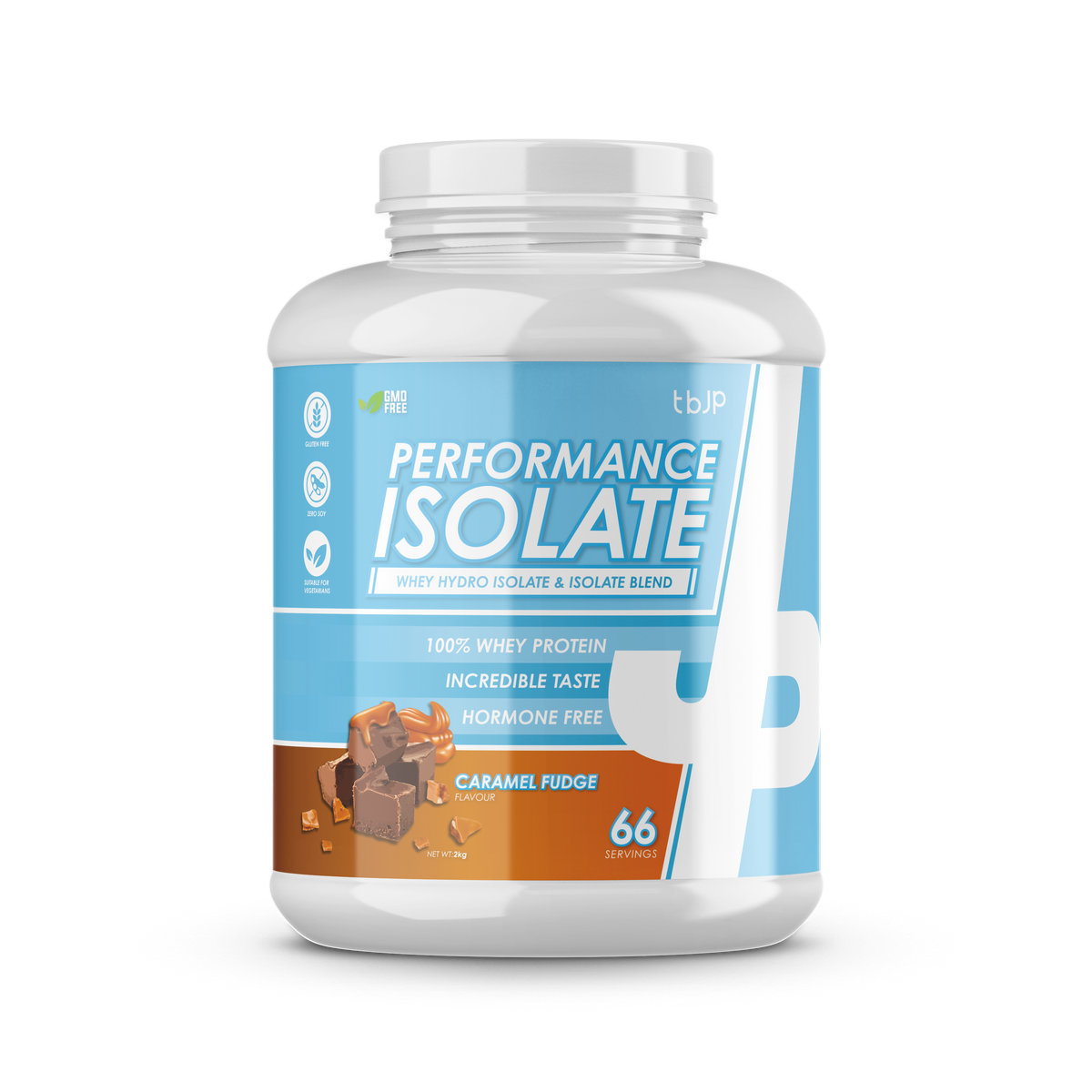 Trained By JP Performance Isolate 2kg Caramel Fudge packshot