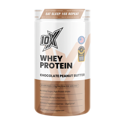 10X Athletic 10X Whey Protein 835g Chocolate Peanut Butter - Chocolate Peanut Butter