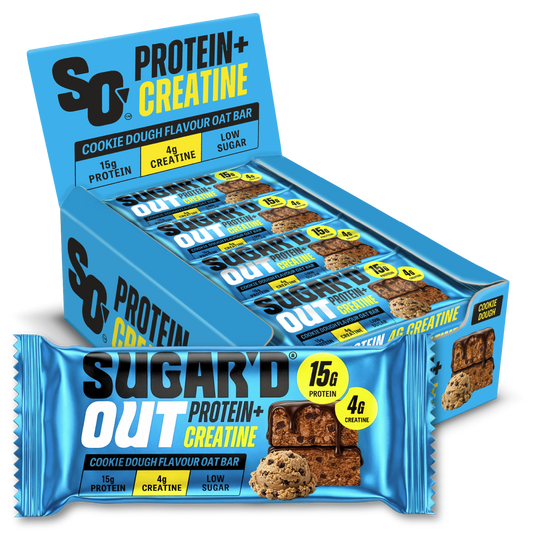 Sugar'd Out Protein + Creatine Oat Bar 12x68g Cookie Dough packshot