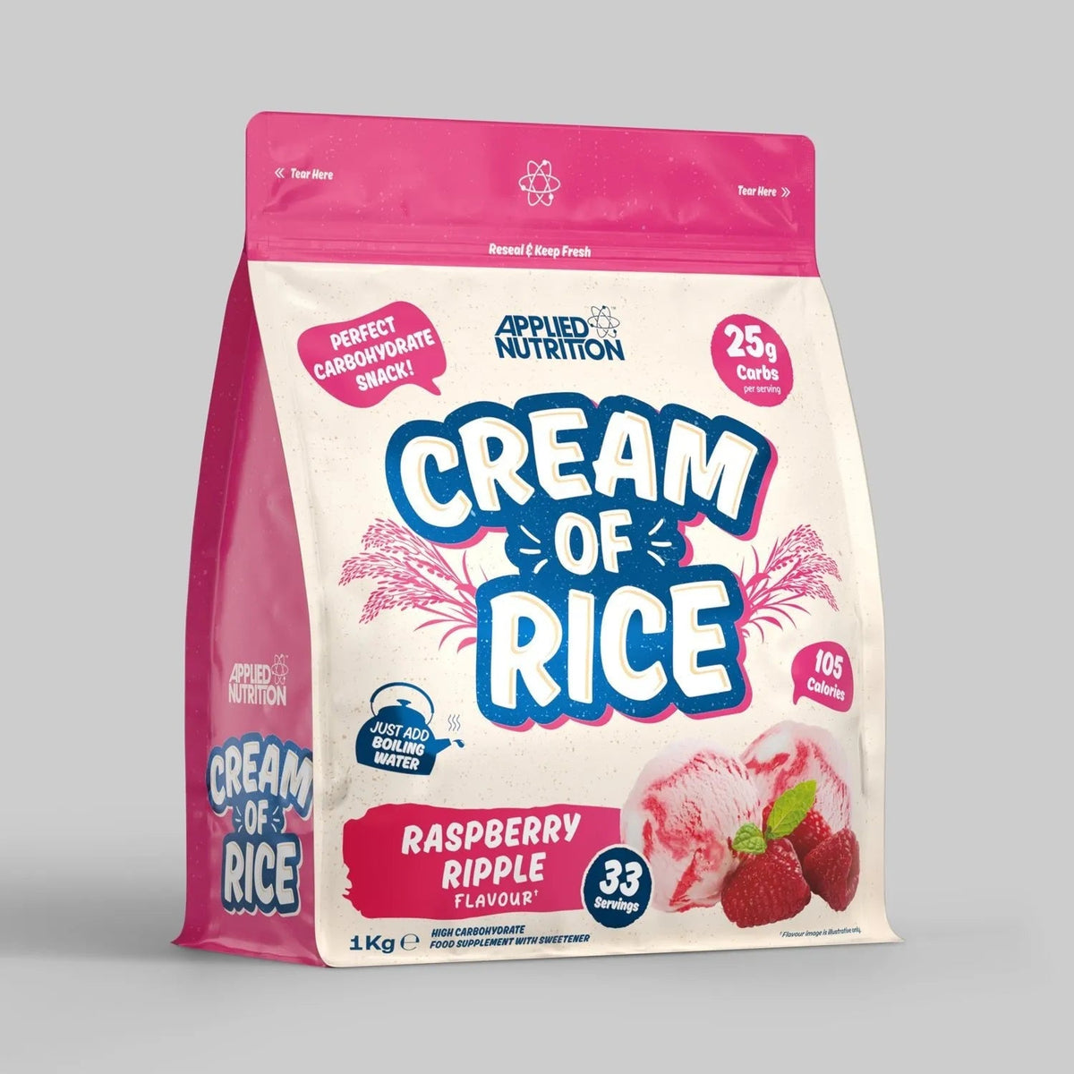 Applied Nutrition Cream Of Rice 1kg — Raspberry Ripple