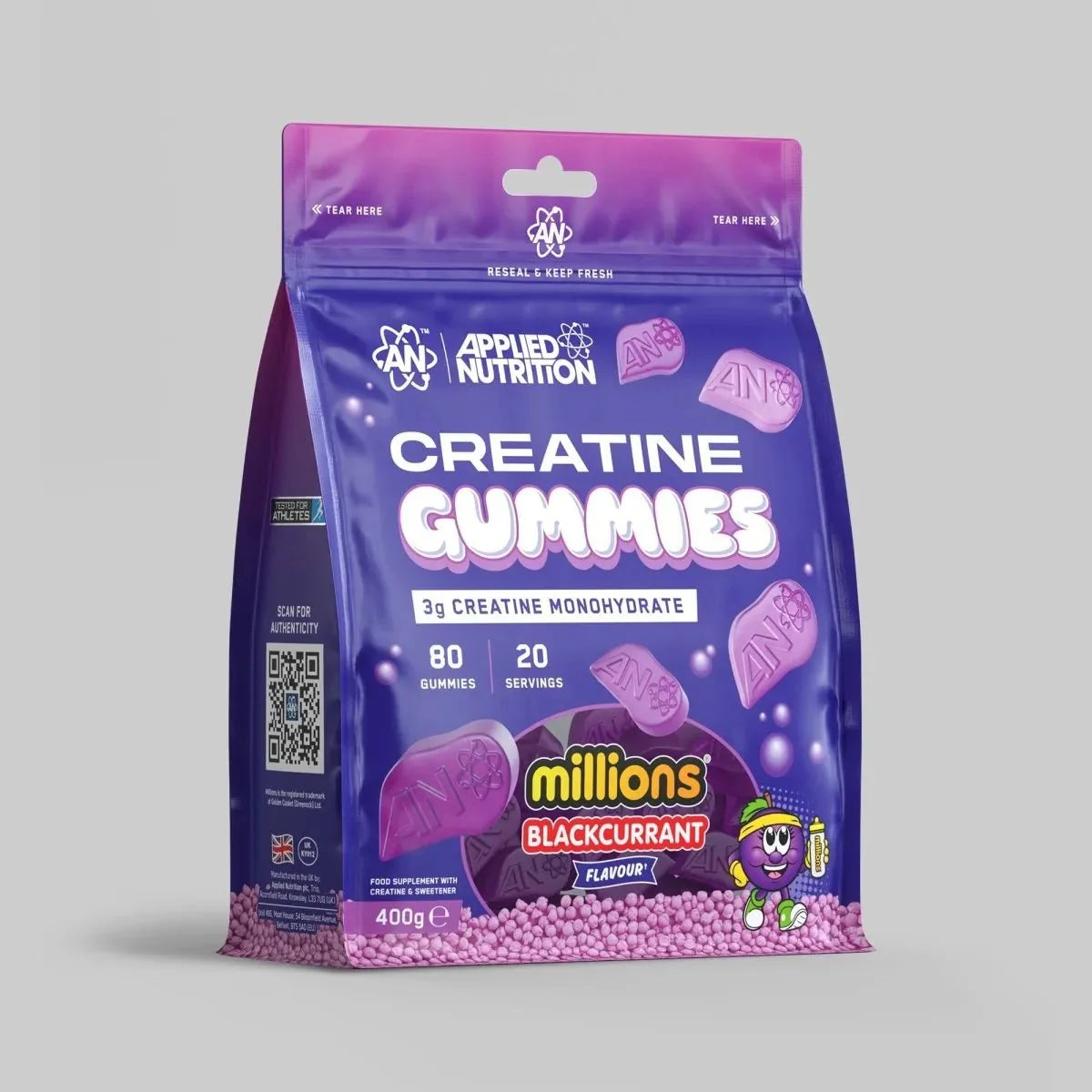 Applied Nutrition Creatine Gummies 80Gummies Million Blackcurrant packshot