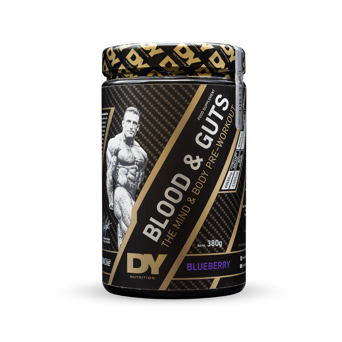 DY Nutrition Blood And Guts 380g - Blueberry product packaging