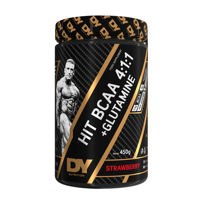 DY Nutrition Hit BCAA 4:1:1 + Glutamine 450g - Strawberry product packaging