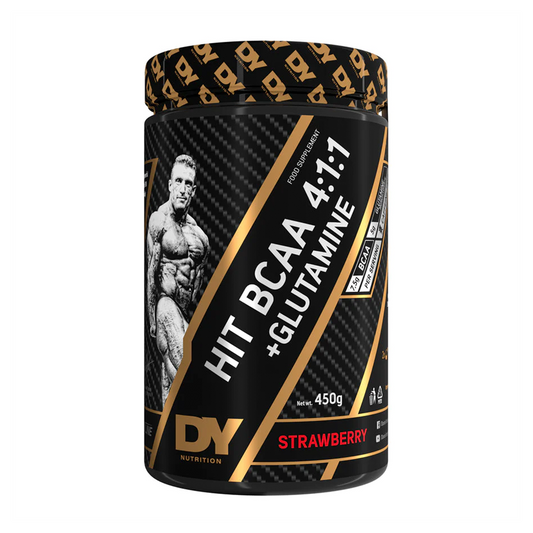 DY Nutrition Hit BCAA 4:1:1 + Glutamine 450g - Strawberry product packaging