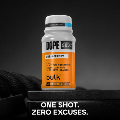 Bulk Dope Pre-Workout Shots 12x60ml - Blue Raspberry