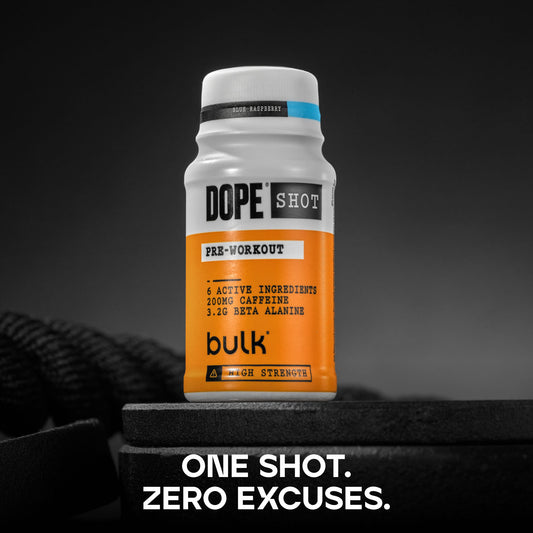 Bulk Dope Pre-Workout Shots 12x60ml - Blue Raspberry