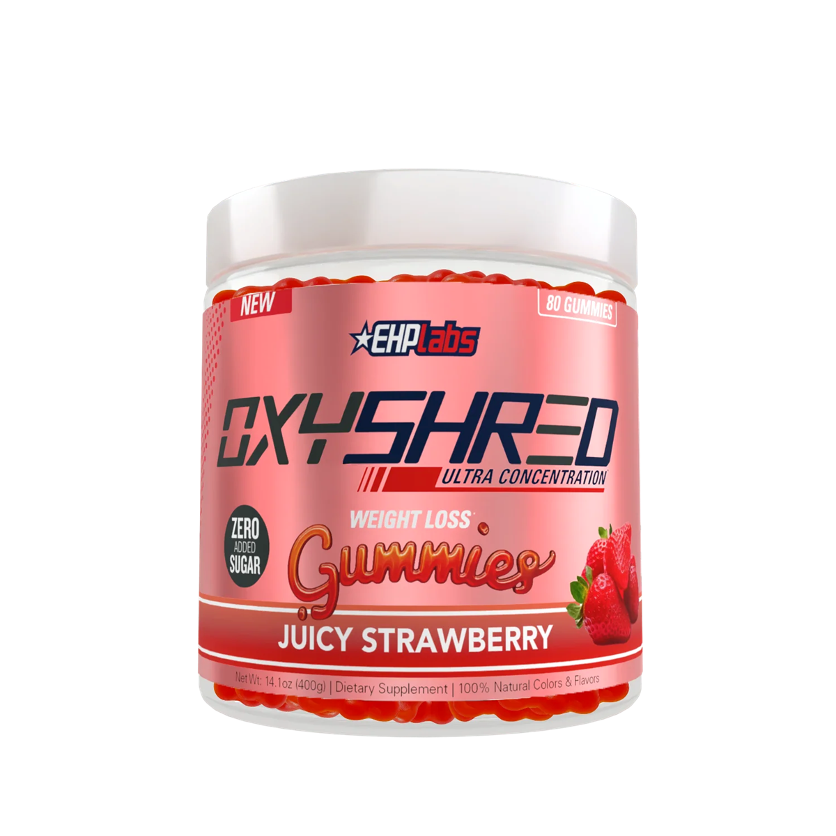 EHP Labs OxyShred Gummies 400g Juicy Strawberry packshot