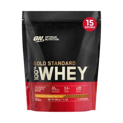 Optimum Nutrition Gold Standard 100% Whey 480g Chocolate Peanut Butter packshot