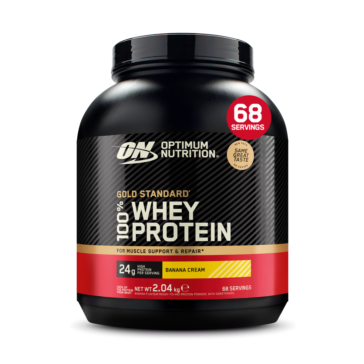 Optimum Nutrition Gold Standard 100% Whey 2.04kg Banana packshot