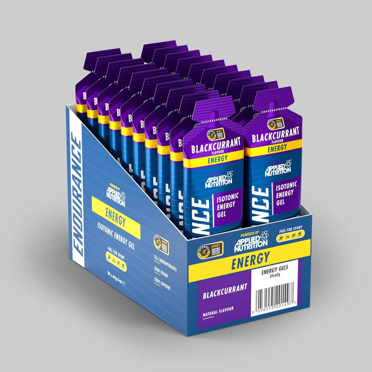 Applied Nutrition Endurance Velocity Energy Gel 20x60g Blackcurrant packshot