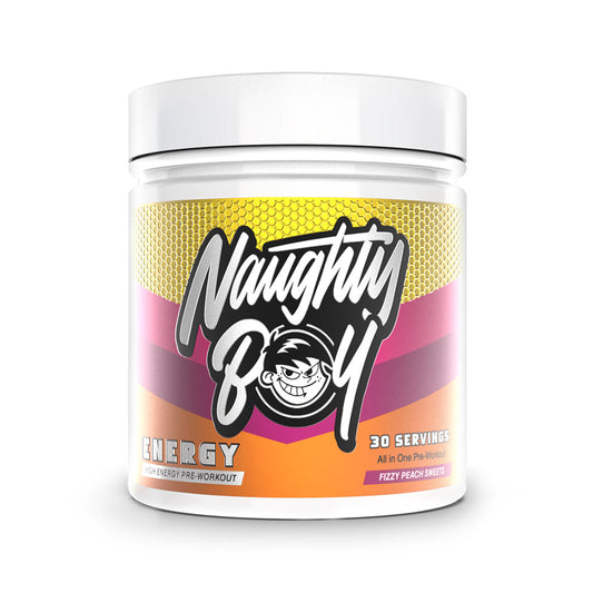 Naughty Boy Energy 390g Fizzy Peach Sweets packshot
