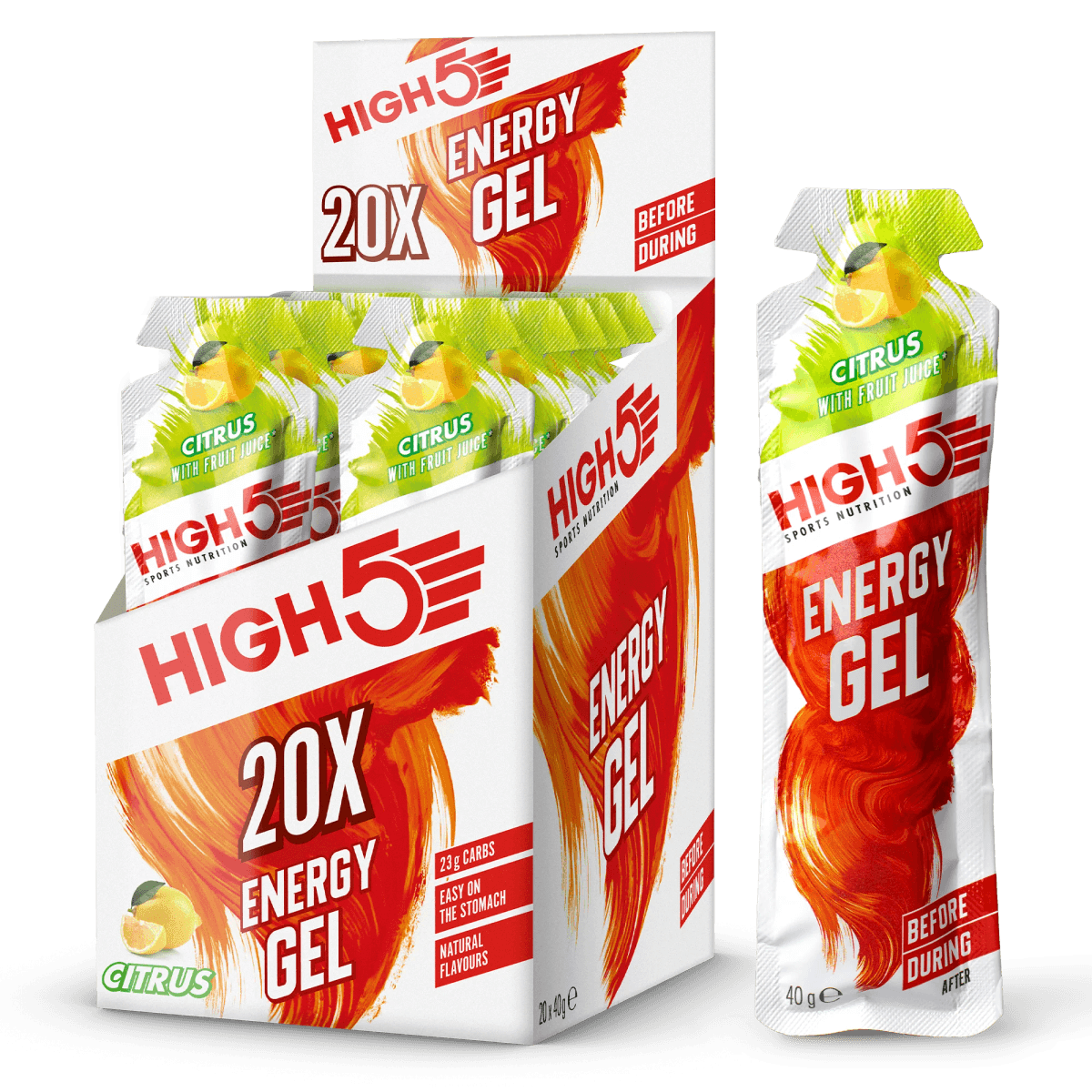 HIGH5 Energy Gel 20x40g Citrus packshot