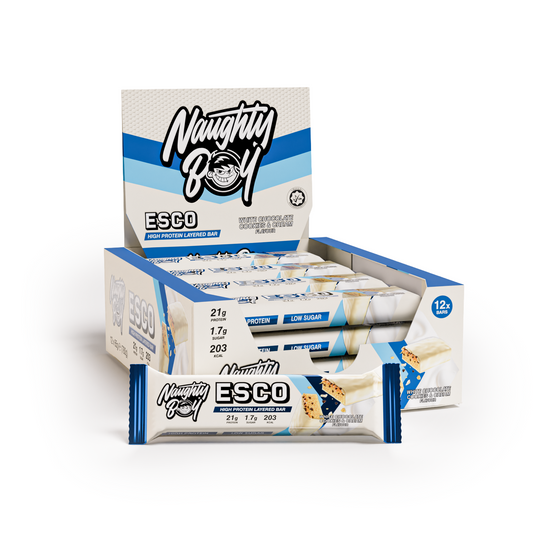 Naughty Boy Esco Bar 12x65g White Chocolate Cookies & Cream packshot