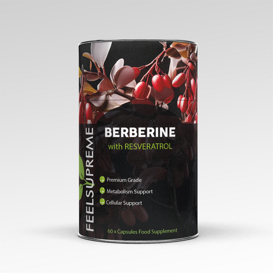 Feel Supreme Premium Berberine & Resveratrol Supplement 60 Caps packshot