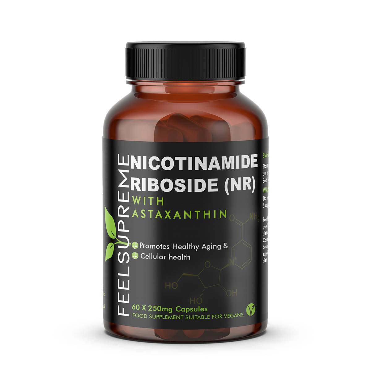 Feel Supreme NAD+ Booster NR with Astaxanthin 60 Veg Caps — FEL007