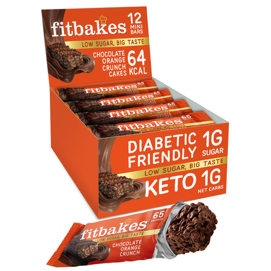 Fitbakes Crunch Bar 12x19g Choc Orange packshot