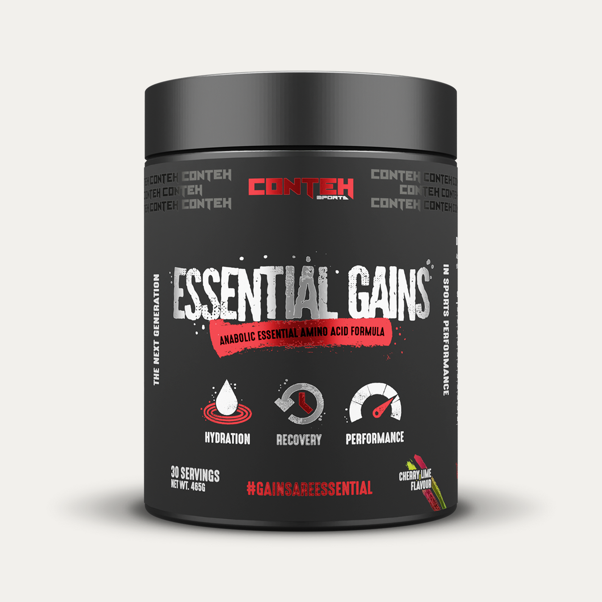 Conteh Sports Essential Gains 465g — Cherry & Lime