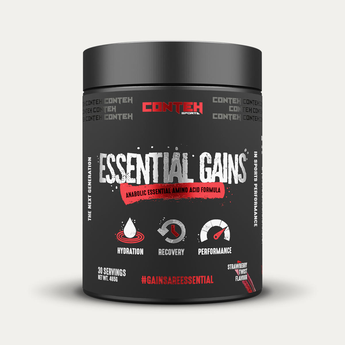 Conteh Sports Essential Gains 465g — Strawberry Twist