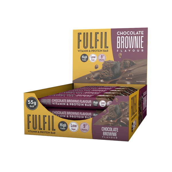 Fulfil Nutrition Vitamin & Protein Bar 15x55g - Chocolate Brownie product packaging
