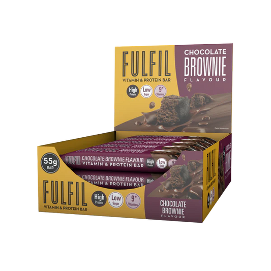 Fulfil Nutrition Vitamin & Protein Bar 15x55g - Chocolate Brownie product packaging