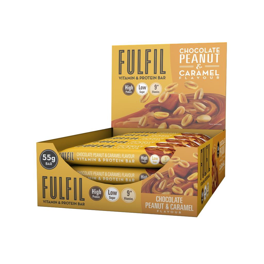 Fulfil Nutrition Vitamin & Protein Bar 15x55g - Peanut & Caramel