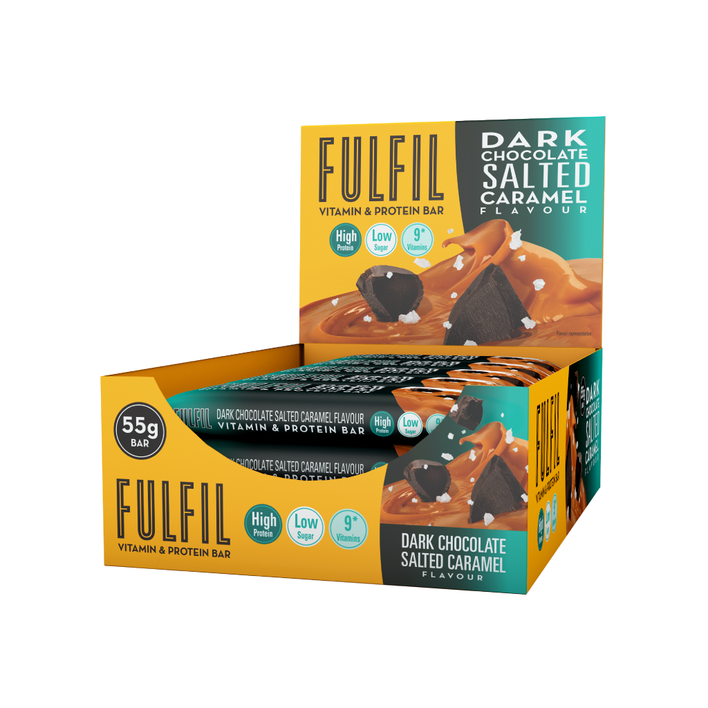 Fulfil Nutrition Vitamin & Protein Bar 15x55g - Dark Salted Caramel