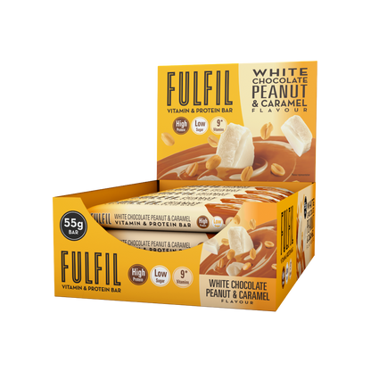 Fulfil Nutrition Vitamin & Protein Bar 15x55g - White Peanut & Caramel