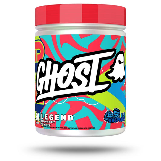 Ghost Legend V5 430g Blue Raspberry pre-workout tub