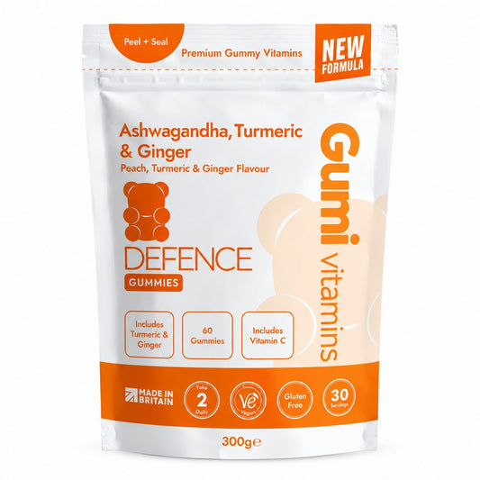 Gumi Vitamins DEFENCE Ashwagandha, Turmeric & Ginger Gummies 300g pouch