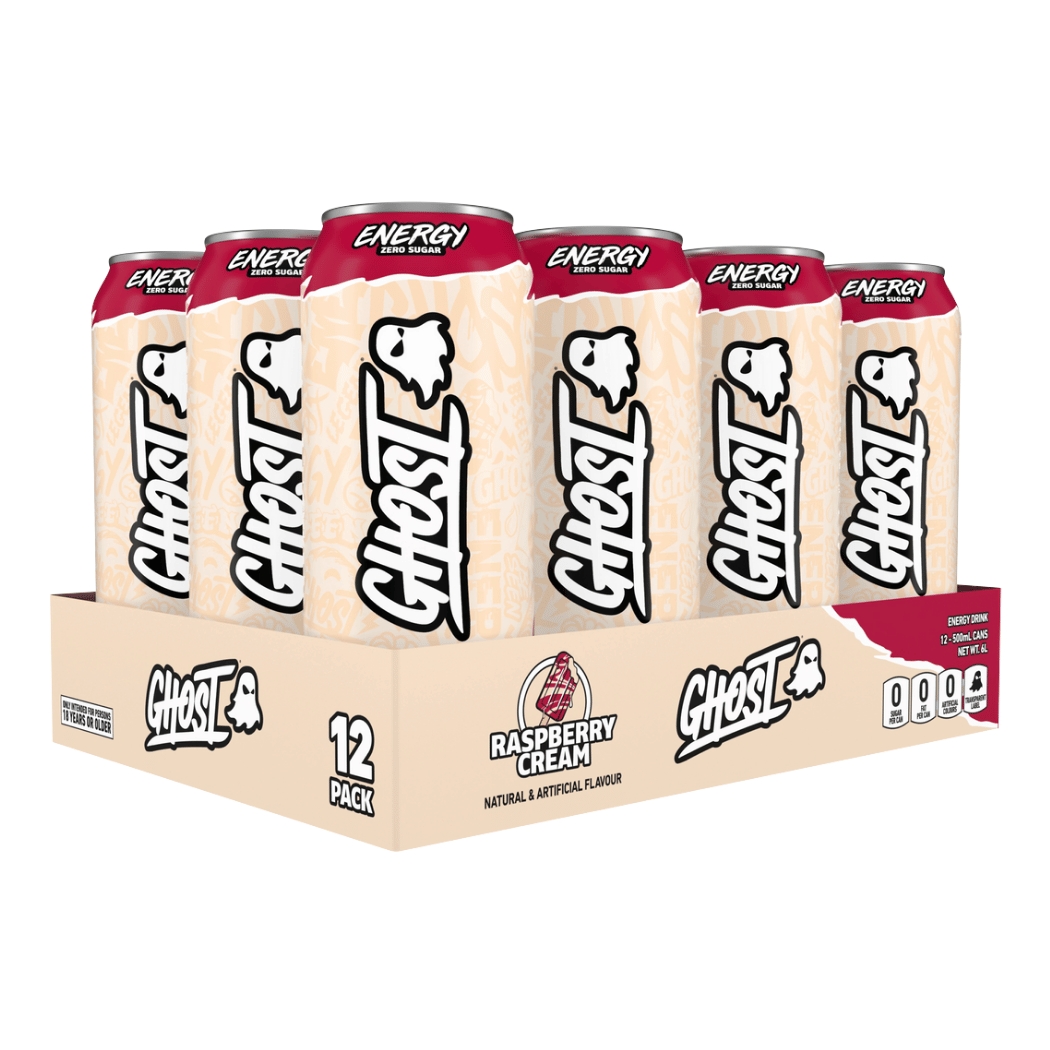 Ghost Energy Drink 12x500ml Raspberry Cream packshot
