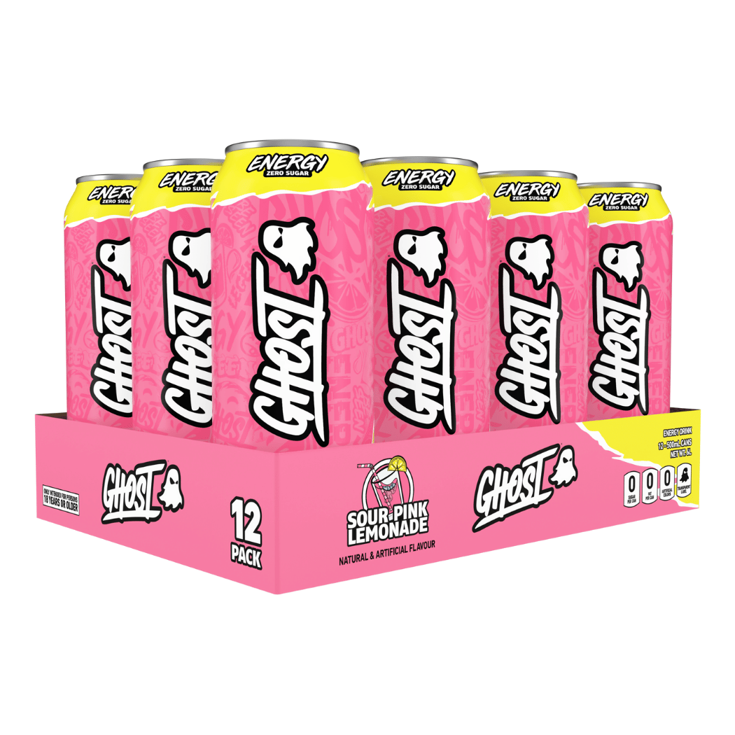 Ghost Energy Drink 12x500ml Sour Pink Lemonade packshot