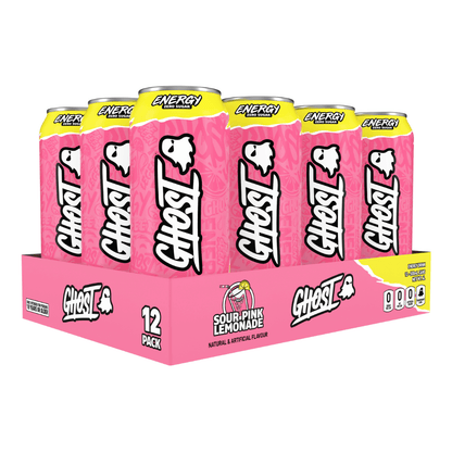Ghost Energy Drink 12x500ml Sour Pink Lemonade packshot