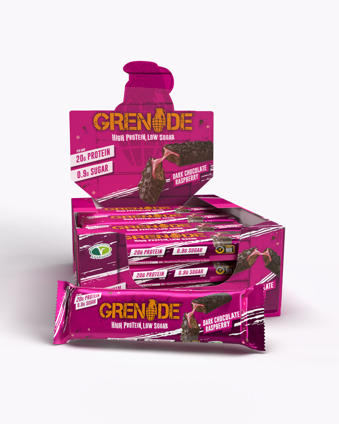 Grenade Protein Bar 60g - Dark Chocolate Raspberry