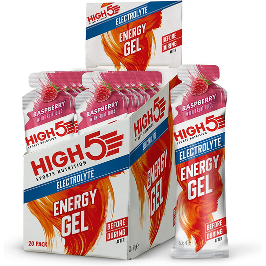 HIGH5 Energy Gel Electrolyte 20x60g - Raspberry product packaging