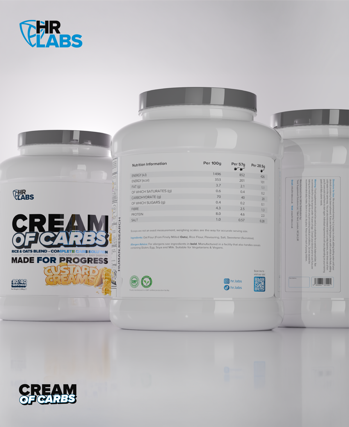 HR Labs Cream of Carbs 2.28kg nutrition