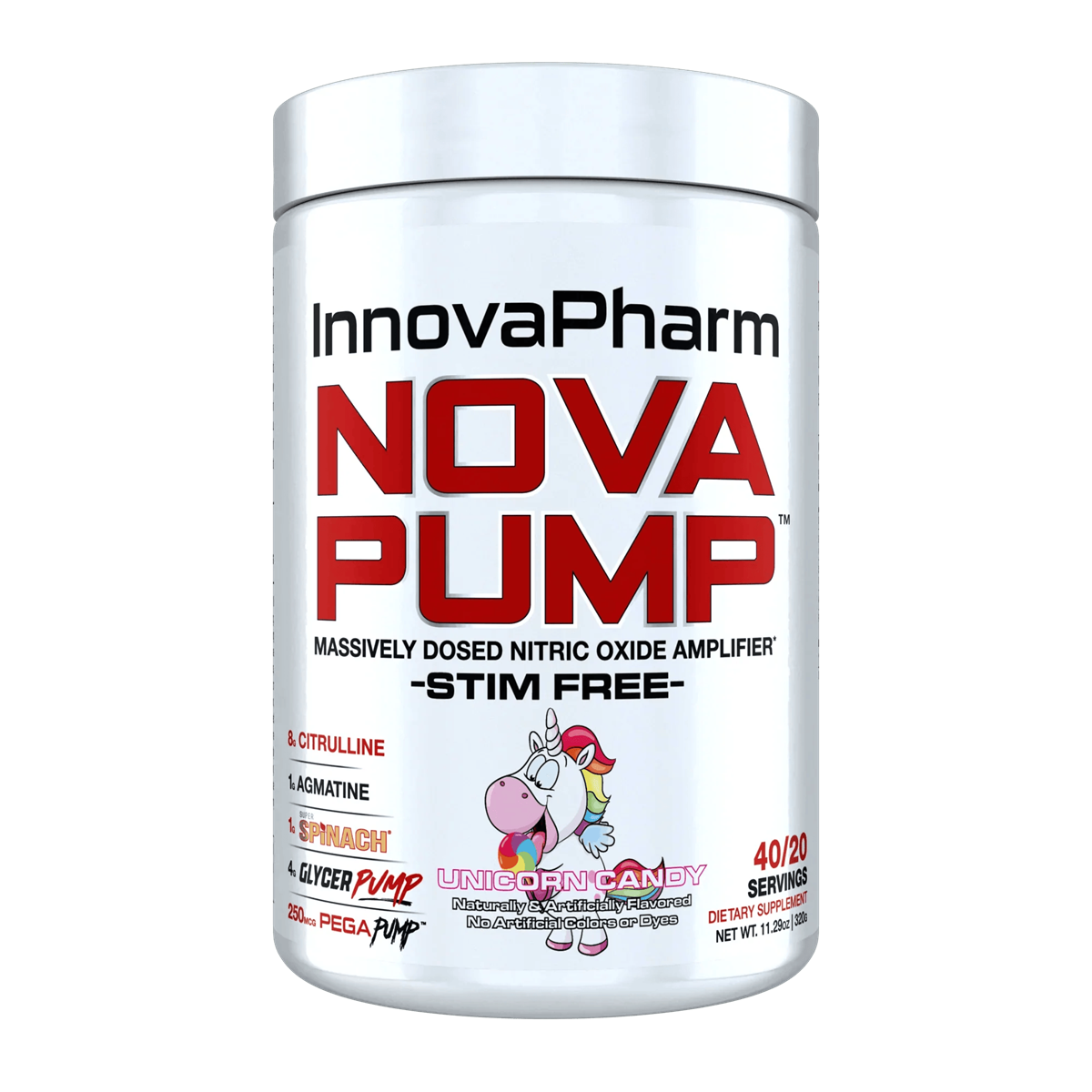 Innovapharm NovaPumpp 320g - Unicorn Candy product packaging