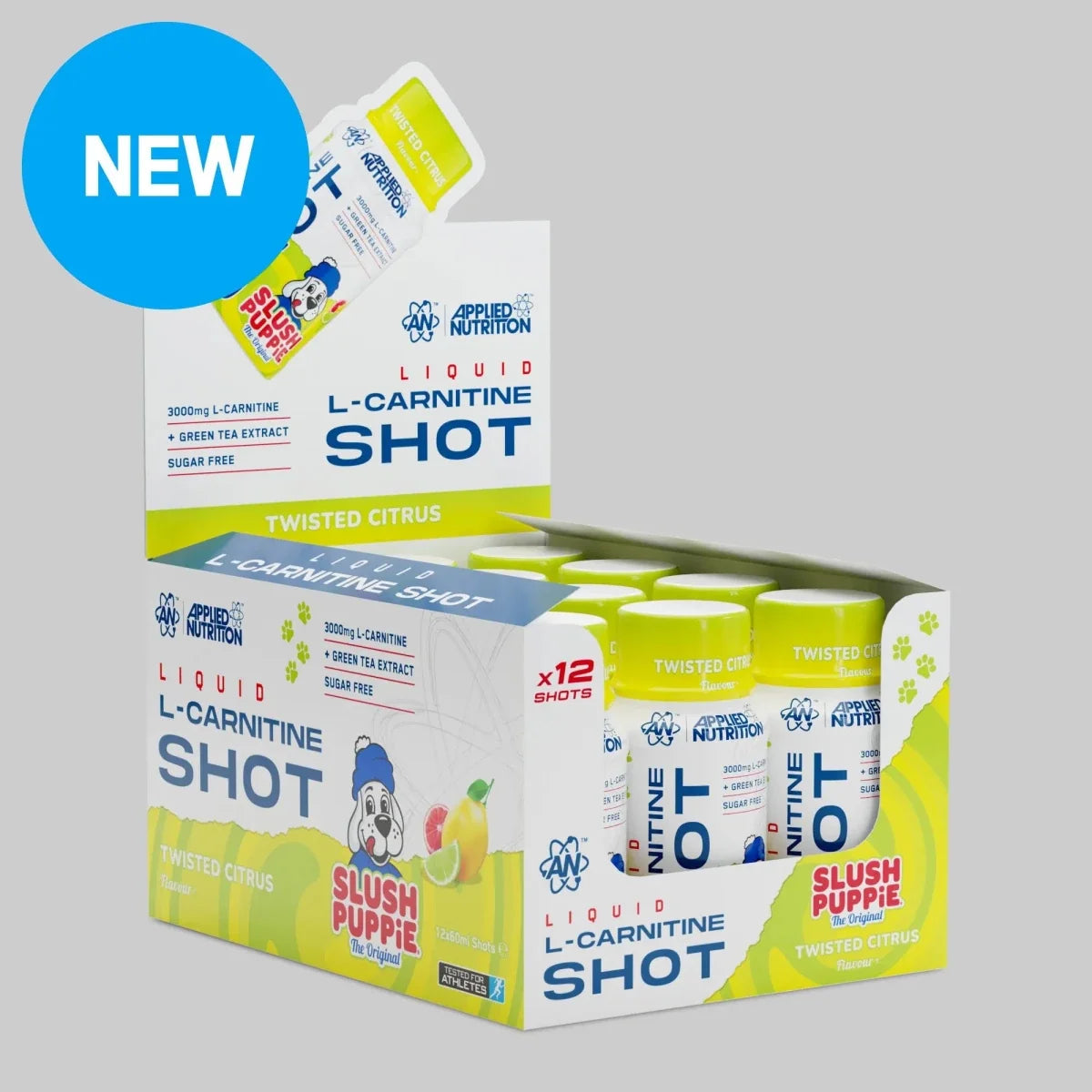 Applied Nutrition L-Carnitine Shot 12 x 60 ml SLUSH PUPPiE Twisted Citrus packshot