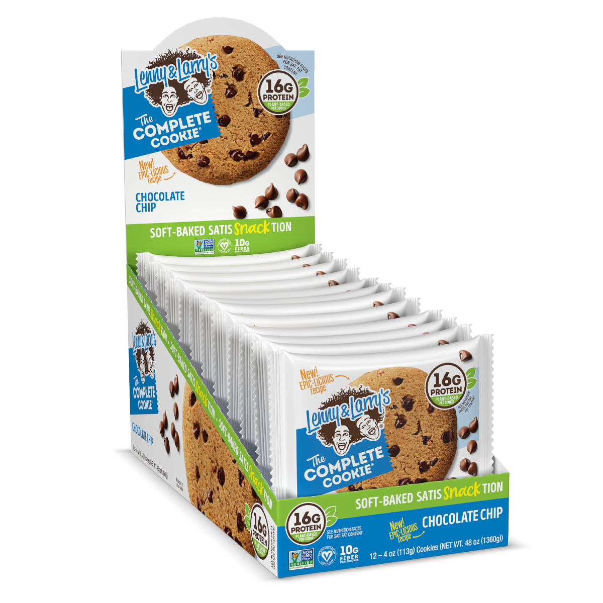 Lenny & Larry's The Complete Cookie 12x113g - Chocolate Chip product packaging