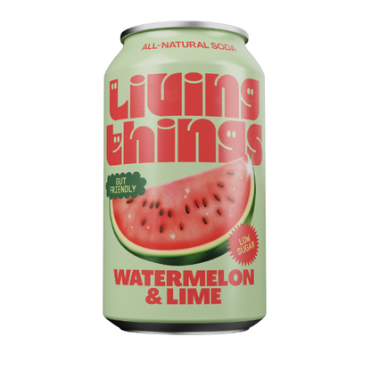 Living Things Prebiotic Soda 12x330ml - Lemon & Ginger Soda product packaging