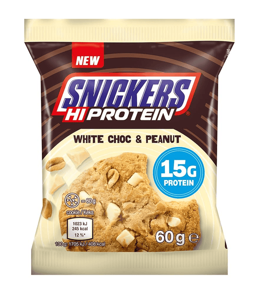 Snickers Hi Protein Cookie 60g White Choc & Peanut packshot