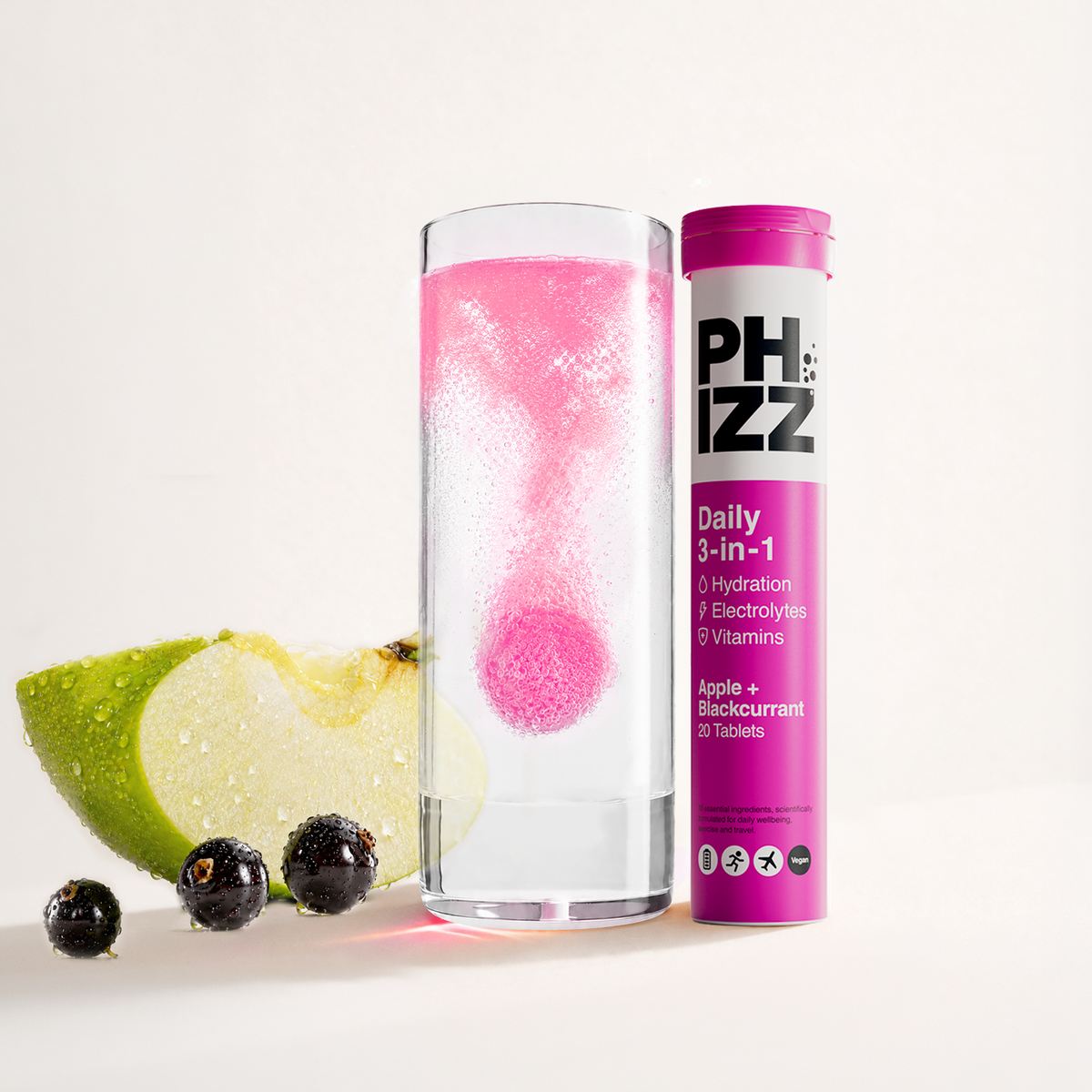 Phizz Daily 3-in-1 - Apple & Blackcurrant 20 Tablets