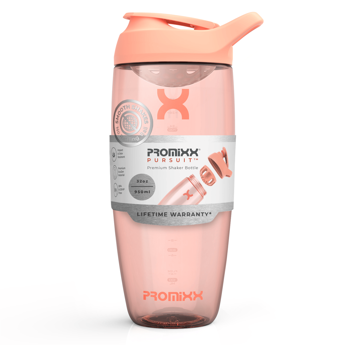 PROMiXX Pursuit EcoZen Shaker Bottle 950ml - Coral product packaging