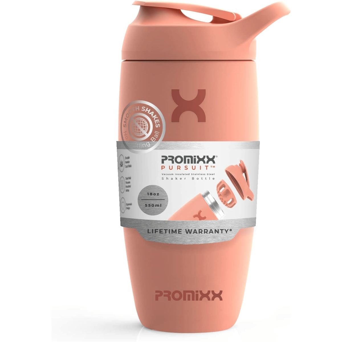 PROMiXX Pursuit Stainless-Steel Shaker Bottle 550ml - Coral product packaging