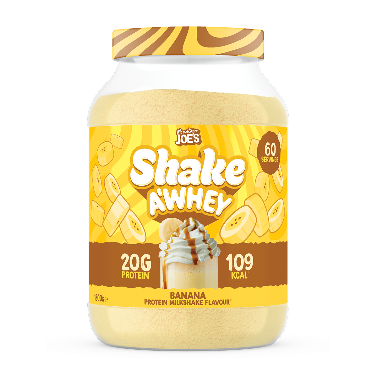 Mountain Joe's SHAKE A'WHEY 1.8kg Banana