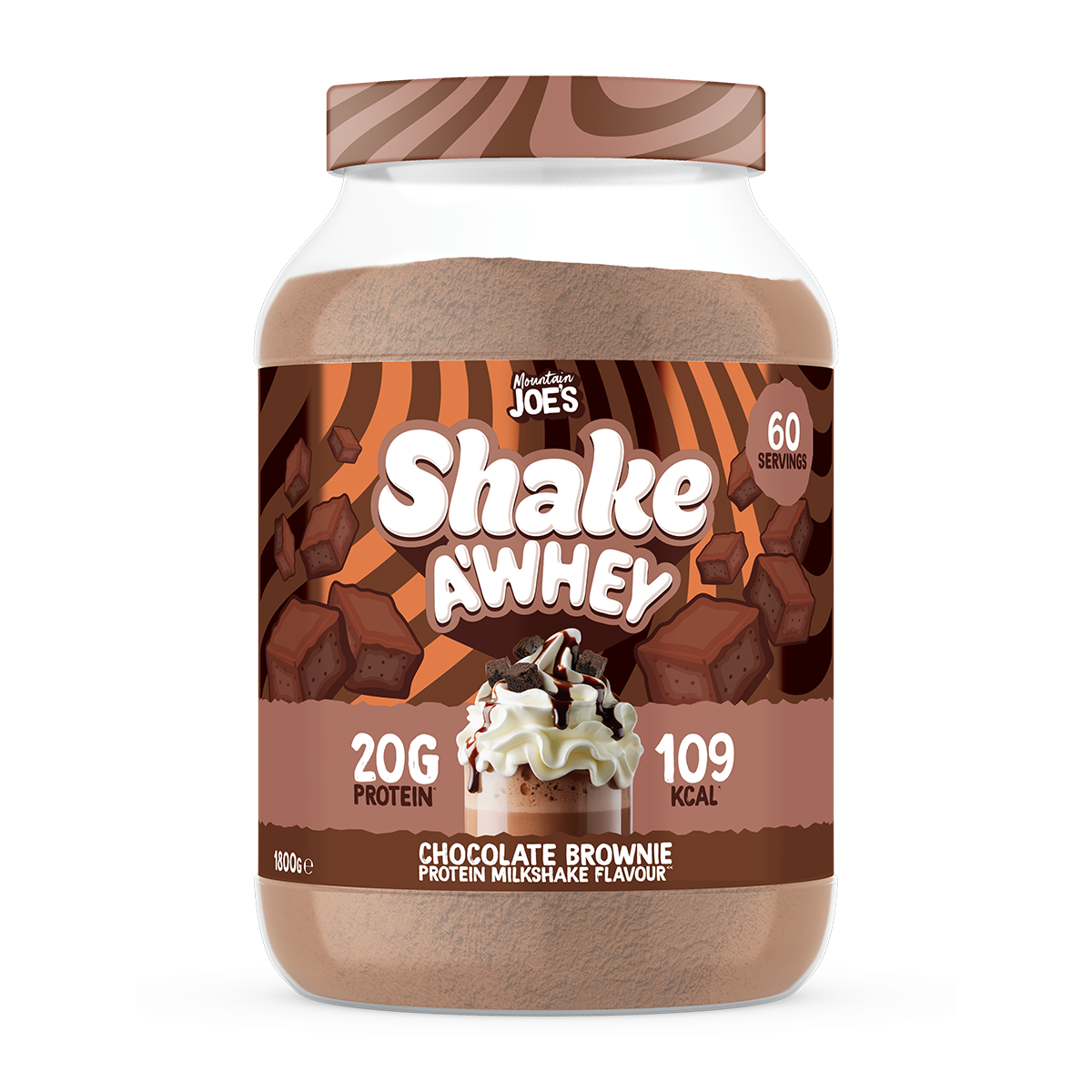 Mountain Joe's SHAKE A'WHEY 1.8kg Chocolate Brownie