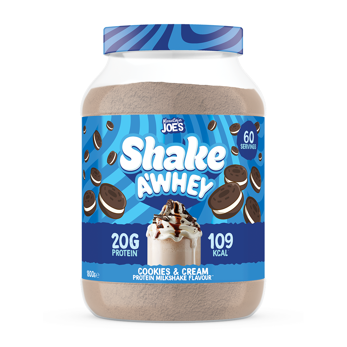 Mountain Joe's SHAKE A'WHEY 1.8kg Cookies & Cream